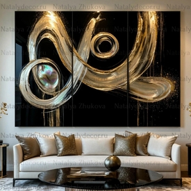 Картина из коллекции Натальи Жуковой " Black Gold Pearl "