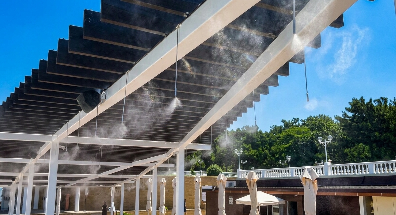 Реализованный проект туманообразования для премиального отеля в Геленджике.