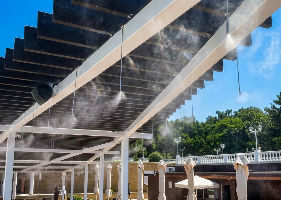 Реализованный проект туманообразования для премиального отеля в Геленджике.