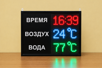 Светодиодные часы с зеленым отображением