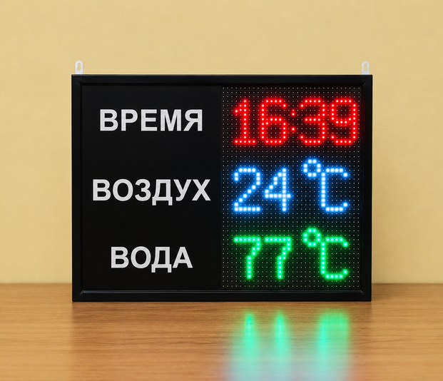 Светодиодные часы с зеленым отображением