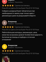 Скриншот отзывов клиентов о цветочном салоне Aqvilegia