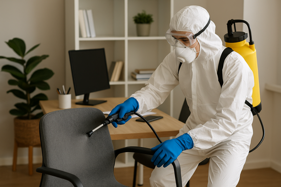 Дезинфекция кресла в офисе