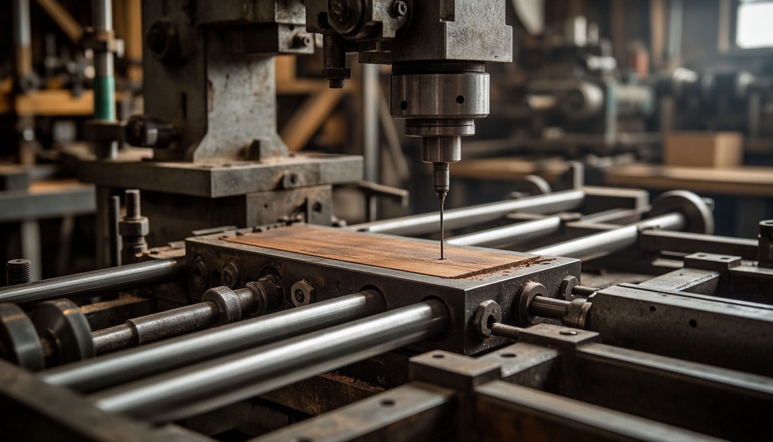 Промышленный станок в рабочей зоне