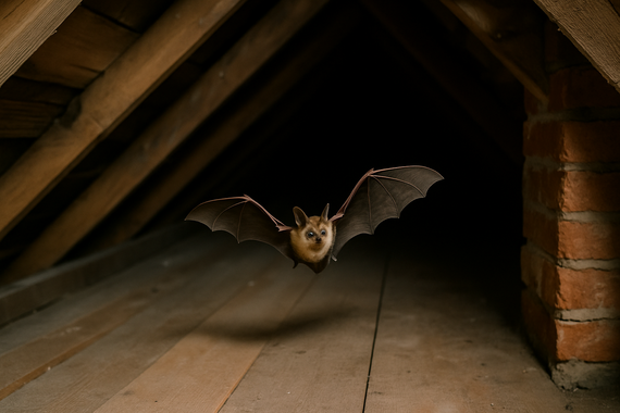 Летучая мышь на чердаке