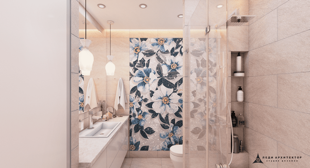 Интерьер ванной комнаты в ЖК Казансу