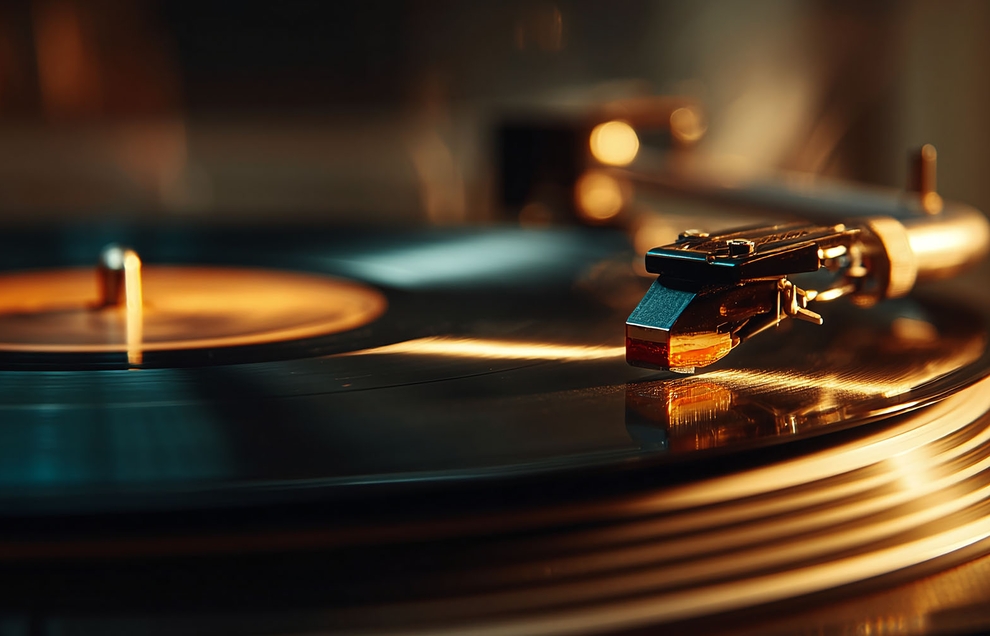 Винтажный виниловый проигрыватель символизирует высокое качество примеров моих работ в портфолио