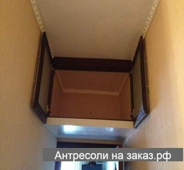 Фотография №24 Антресоль с дверцами МДФ рамка (матовое стекло) открытые