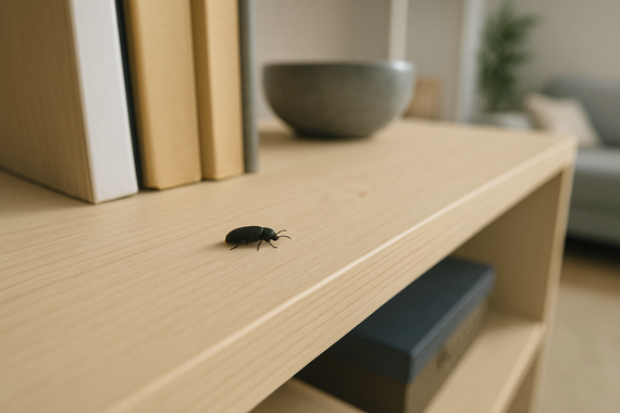 Жук шашель на полке