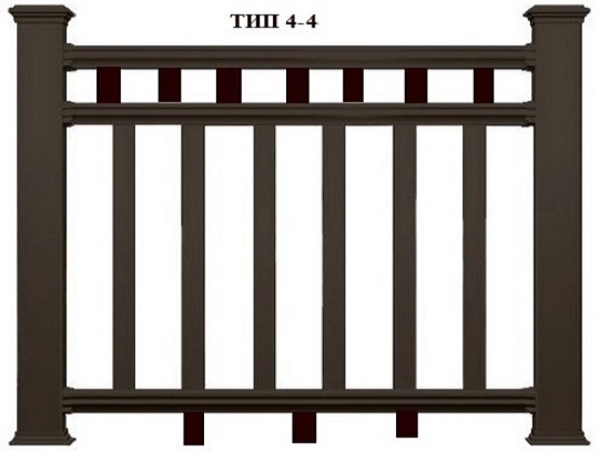 Тип 4-4 Сборка ограждения