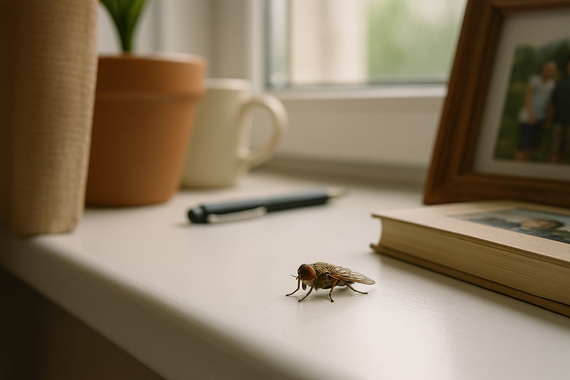 Слепень на подоконнике