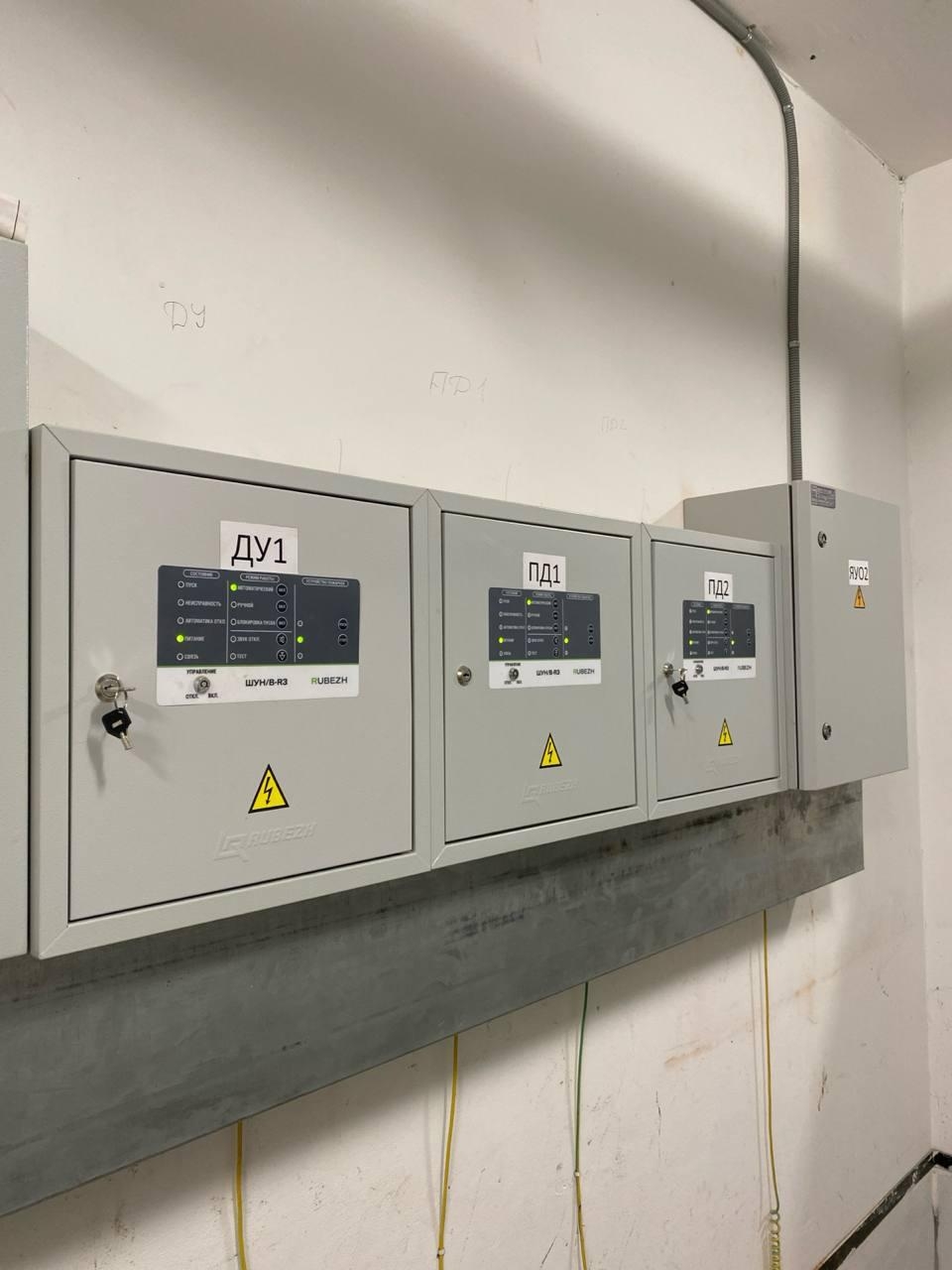 Адресные шкафы управления нагрузкой системы Rubezh-R3 Link. Система противодымной вентиляции многокв