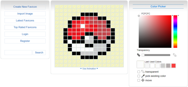 Редактор фавиконов favicon.cc