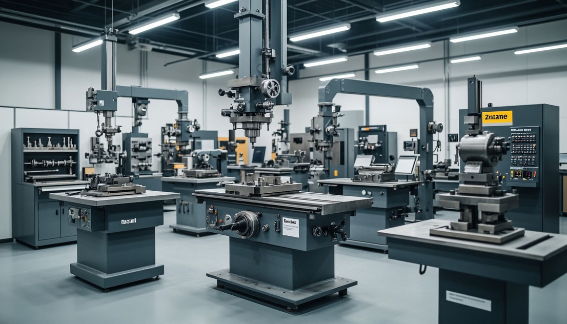 Процесс металлообработки на производственном оборудовании