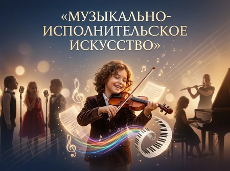 "Номинация «Музыкально‑исполнительское искусство»: мальчик играет на скрипке, девочка — на фортепиан