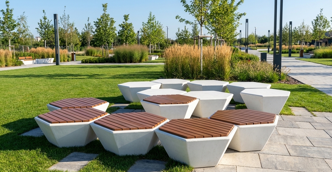 Уличная мебель MOSA из бетона