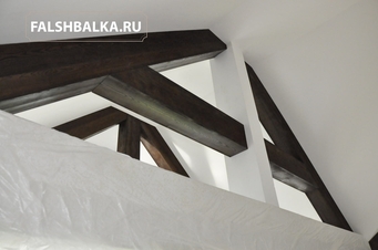 декоративные балки цвета венге в Крекшино
