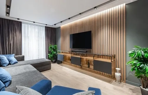 Купить мягкие стеновые панели в гостиную на заказ - МСП 29