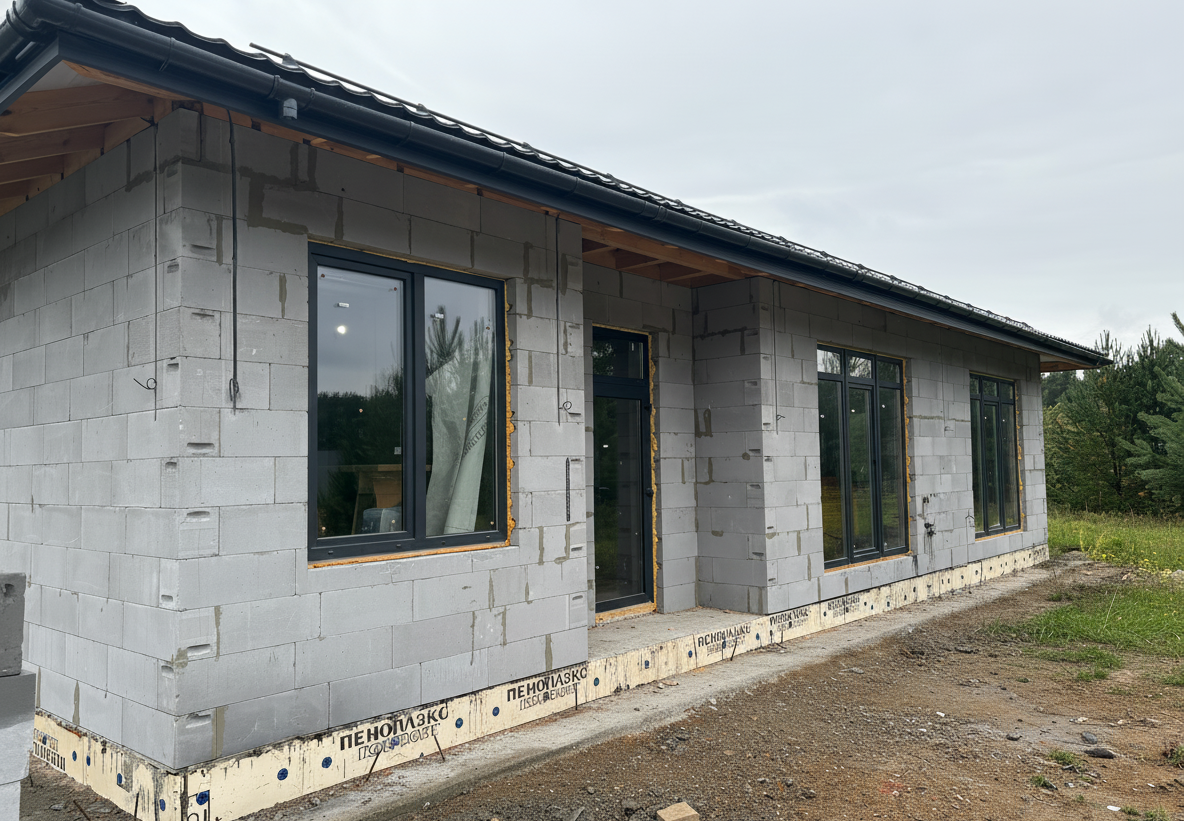 Готовый дом из газобетона