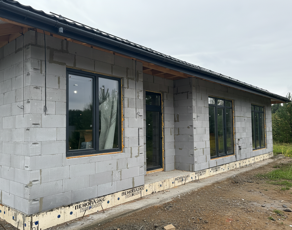 Готовый дом из газобетона