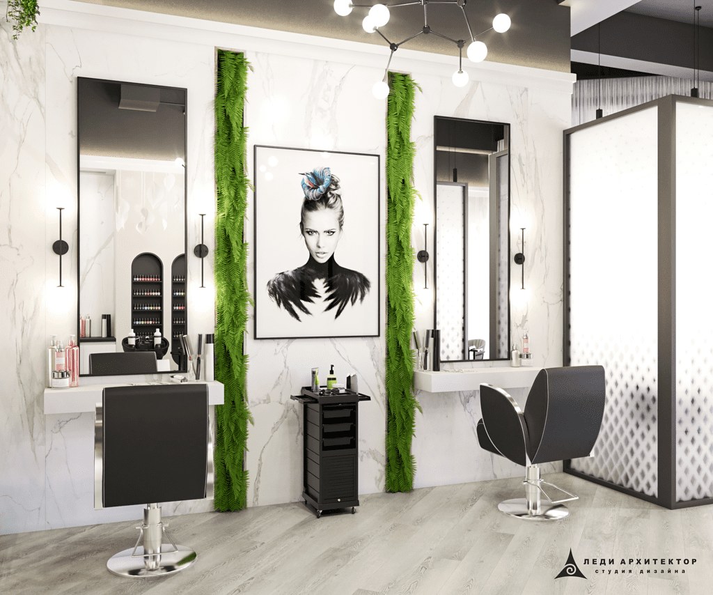 Красивая бьюти-зона женского клуба Halva