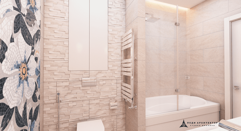 Дизайн современной ванной комнаты в ЖК Казансу
