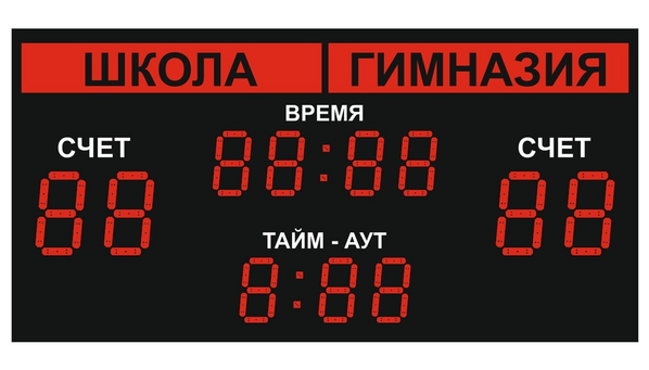 Светодиодное табло для хоккея 135х85_15х4_10х25S128х16