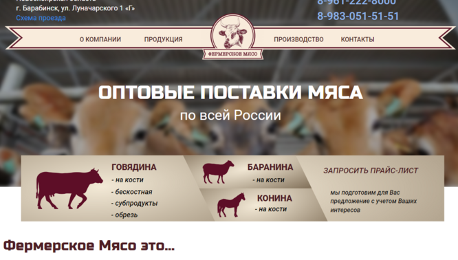 ОПТОВЫЕ ПОСТАВКИ МЯСА по всей России