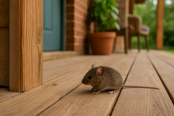 Мышь на веранде