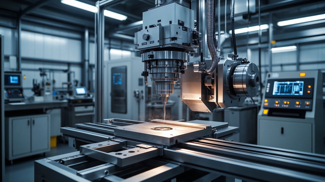 Оборудование на фундаменте в цеху