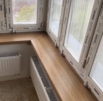 Изготовление деревянных подоконников на кухню в Уфе от компании ЭкоМассивУфа