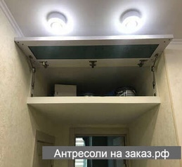 Фотография №12 Антресоль с дверцей МДФ рамка (зеркало) открытая