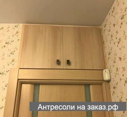 Фотография №35 Антресоль с дверцами ЛДСП на кухню