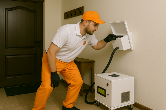 СВЧ обработка коридора