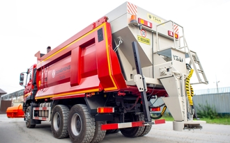 КДМ на базе самосвала Dongfeng 6x4 зима