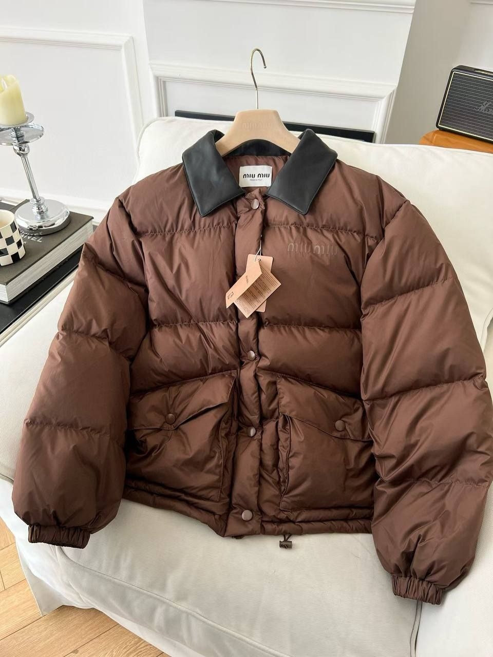 Теплый пуховик Miu Miu реплика для зимы