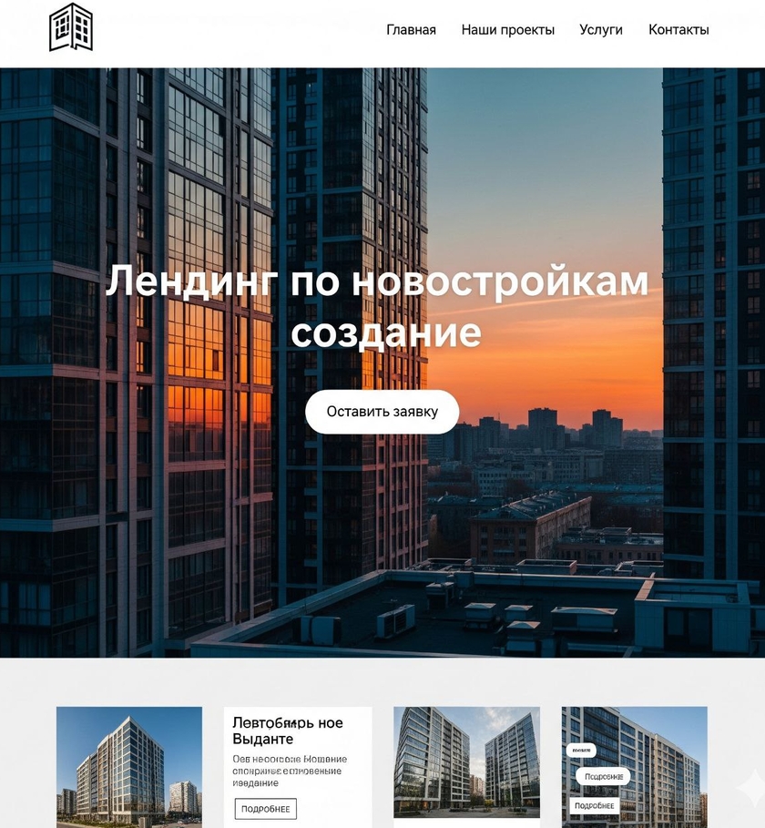 лендинг по новостройкам создание