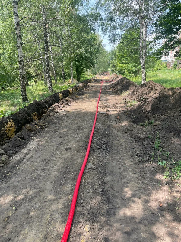 Монтаж сетей видеонаблюдения в парке покорителей космоса им. Юрия Гагарина