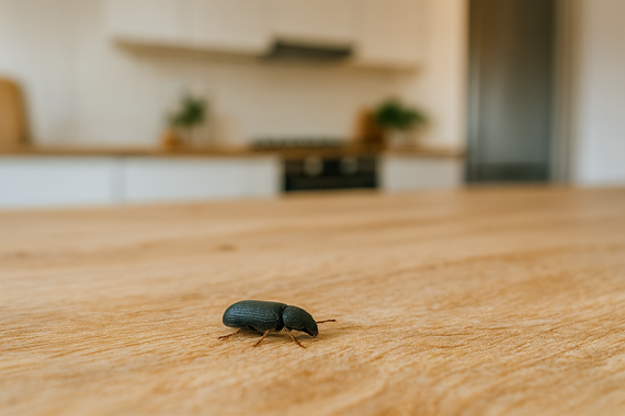 Жук на кухне на столе