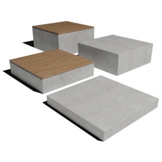 Коллекция CEFR, лавочки из архитектурного бетона