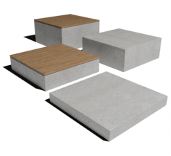 Коллекция CEFR, лавочки из архитектурного бетона