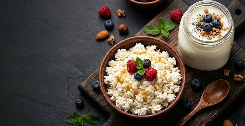 кисломолочная продукция, творог и йогурты без добавок в Петропавловске