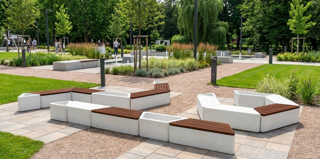 Уличная мебель TRAP из бетона