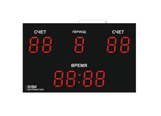 Светодиодное табло для хоккея 135х85_15х4_10х25S128х16