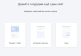  Выбор типа сайта