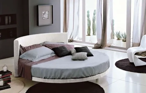 Купить круглую кровать на заказ Милан 61
