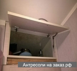 Фотография №20 Антресоль с дверцей на подъемном механизме клок открытая