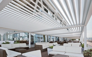 Пергола с окраской профилей