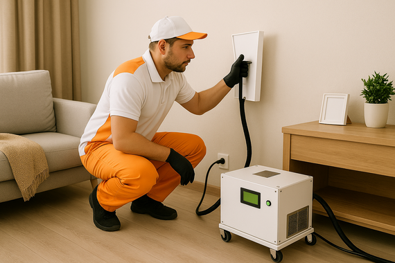 СВЧ дезинфекция в гостиной