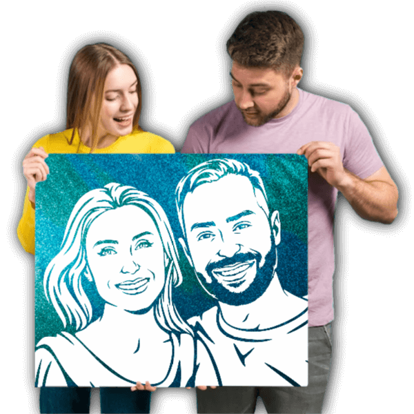 Флип арт портрет - картина блестками 30х40 см